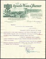 1915 Felcsút, kútgyűrűk ügyében íródott levél és számla gyűjtemény, 8 db. Közte: 
Bp., Ifj. Walla J...