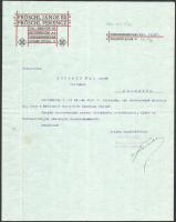 1915 Felcsút, kútgyűrűk ügyében íródott levél és számla gyűjtemény, 8 db. Közte: 
Bp., Ifj. Walla J...