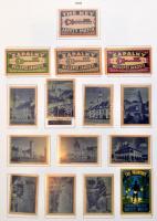 Vegyes gyufacímke gyűjtemény, bélyegberakóba rendezve