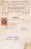 1911 Számlagyűjtemény, közte: Ditmar R., Brünner testvérek, Édeskuty L. Ásványvíznagykereskedő, Kell...