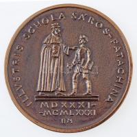 Borsos Miklós (1906-1990) 1981. "II. Rákóczi Ferenc / Illustris Schola Sáros-Patachina" Br...