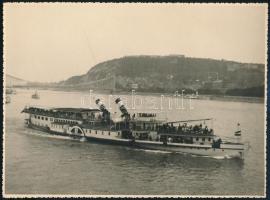 cca 1930 Szent István hajó a budapesti Duna szakaszon 24x17 cm
