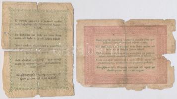 1848-1849. 15kr (2x) + 30kr + 2Ft + 5Ft "Kossuth bankó" T:III-IV