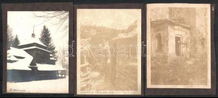cca 1914-1918 össz. 15 db I. világháborús fotó a keleti frontról, több feliratozott ("lakásom b...