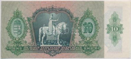 1936. 10P hamis zöld nyilaskeresztes festéssel és hamis zöld nyilaskeresztes "Városi Pártvezető...