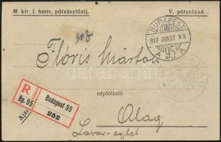 1917 M. kir. 1. honvéd pótzászlóalj idéző levél sorozásra