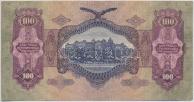 1930. 100P hamis Német Harmadik Birodalom felülbélyegzéssel (fake overprint), T:III