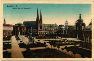 Dresden, Inneres des Kgl. Zwingers / church, garden (EK)