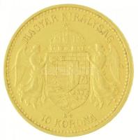 1902KB 10K Au "Ferenc József" Körmöcbánya (3,39g/0.900) T:1-,2 / Hungary 1902KB 10 Korona ...