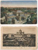 6 db RÉGI külföldi város képeslap (1 Budapest), vegyes minőség / 6 pre-1945 European town-view postc...