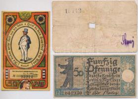 Hollandia 1938. 1G "Zilverbonnen (Ezüstértékű bankjegyek)" szakadások, lyuk + Németország ...