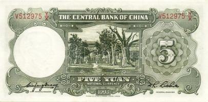 Kína/Köztársaság/Central Bank 1936. 5Y (3x) T:I,I-