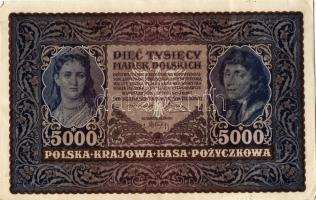 Lengyelország 1920. 5000M(2x) egymásutáni sorszámokkal T:III