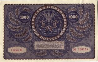 Lengyelország 1919. 1000M(8x) egymásutáni ill. kevés ugrású sorszámokkal T:II+,II