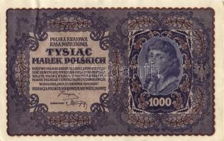 Lengyelország 1919. 1000M(8x) egymásutáni ill. kevés ugrású sorszámokkal T:II+,II