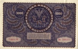 Lengyelország 1919. 1000M(8x) egymásutáni ill. kevés ugrású sorszámokkal T:II+,II