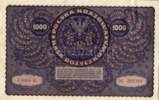 Lengyelország 1919. 1000M(8x) egymásutáni ill. kevés ugrású sorszámokkal T:II+,II