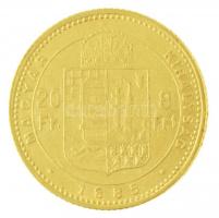 1885KB 8Ft/20Fr Au "Ferenc József / Középcímer" Körmöcbánya (6,44g/0.900) T:2 ph. / Hungar...