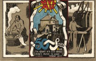 Német Birodalom/Weimari Köztársaság/ Mylau 1921. 5Pf + 10Pf + 25Pf + 50Pf 4klf db, teljes sor T:I