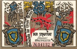 Német Birodalom/Weimari Köztársaság/ Mylau 1921. 5Pf + 10Pf + 25Pf + 50Pf 4klf db, teljes sor T:I