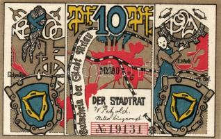 Német Birodalom/Weimari Köztársaság/ Mylau 1921. 5Pf + 10Pf + 25Pf + 50Pf 4klf db, teljes sor T:I