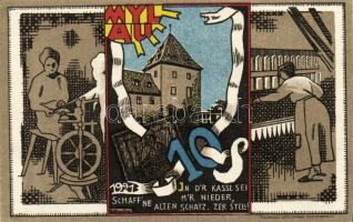 Német Birodalom/Weimari Köztársaság/ Mylau 1921. 5Pf + 10Pf + 25Pf + 50Pf 4klf db, teljes sor T:I