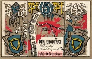 Német Birodalom/Weimari Köztársaság/ Mylau 1921. 5Pf + 10Pf + 25Pf + 50Pf 4klf db, teljes sor T:I