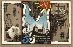 Német Birodalom/Weimari Köztársaság/ Mylau 1921. 5Pf + 10Pf + 25Pf + 50Pf 4klf db, teljes sor T:I