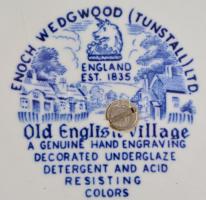 Enoch Wedgwood levonóképes háromszintes kínálótál, jelzett, hajszálrepedésekkel, m: 35 cm