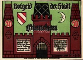 Német Birodalom/Weimari Köztársaság/ Glauchau 1921. 50Pf(6x) 6klf db, teljes sor T:I