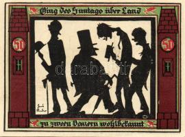 Német Birodalom/Weimari Köztársaság/ Glauchau 1921. 50Pf(6x) 6klf db, teljes sor T:I