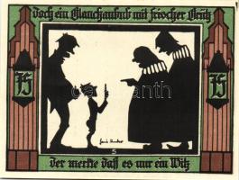 Német Birodalom/Weimari Köztársaság/ Glauchau 1921. 75Pf(6x) 6klf db, teljes sor T:I