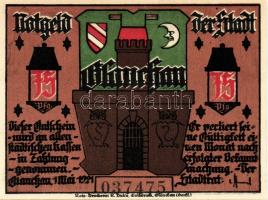 Német Birodalom/Weimari Köztársaság/ Glauchau 1921. 75Pf(6x) 6klf db, teljes sor T:I