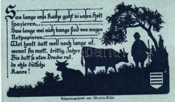 Német Birodalom/Weimari Köztársaság/ Nöschenrode 1921. 25Pf + 50Pf előlapi nyomat erősen lefele csúszva, teljes sor T:I