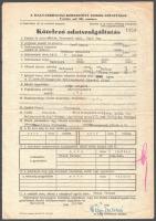 1941-44 össz. 3 db judaika és II. világháborús tétel: 2 db A Magyarországi Keresztény Zsidók Szövets...