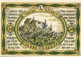 Német Birodalom/Weimari Köztársaság/ Colditz 1921. 50Pf(6x) 6klf db, teljes sor T:I