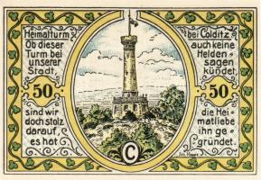 Német Birodalom/Weimari Köztársaság/ Colditz 1921. 50Pf(6x) 6klf db, teljes sor T:I