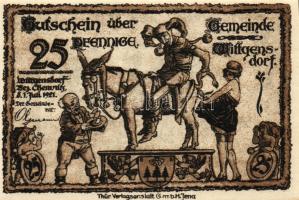 Német Birodalom/Weimari Köztársaság/ Wittgensdorf 1921. 25Pf(2x) + 50Pf(2x) 4klf db, teljes sor T:I