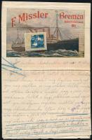 1913 Clevelandbe kivándorolt magyar állampolgár levele ha a hajó levélpapírján