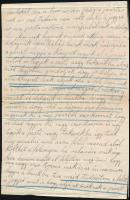 1913 Clevelandbe kivándorolt magyar állampolgár levele ha a hajó levélpapírján