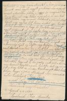 1913 Clevelandbe kivándorolt magyar állampolgár levele ha a hajó levélpapírján