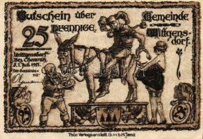 Német Birodalom/Weimari Köztársaság/ Wittgensdorf 1921. 25Pf(2x) + 50Pf(2x) 4klf db, teljes sor T:I