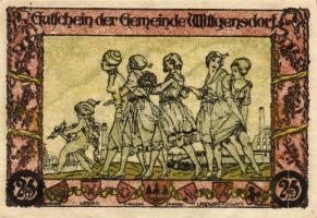 Német Birodalom/Weimari Köztársaság/ Wittgensdorf 1921. 25Pf(2x) + 50Pf(2x) 4klf db, teljes sor T:I