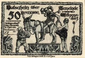 Német Birodalom/Weimari Köztársaság/ Wittgensdorf 1921. 25Pf(2x) + 50Pf(2x) 4klf db, teljes sor T:I