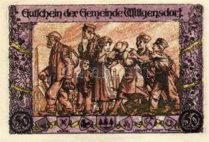 Német Birodalom/Weimari Köztársaság/ Wittgensdorf 1921. 25Pf(2x) + 50Pf(2x) 4klf db, teljes sor T:I