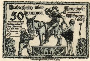 Német Birodalom/Weimari Köztársaság/ Wittgensdorf 1921. 25Pf(2x) + 50Pf(2x) 4klf db, teljes sor T:I