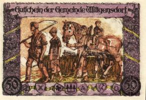 Német Birodalom/Weimari Köztársaság/ Wittgensdorf 1921. 25Pf(2x) + 50Pf(2x) 4klf db, teljes sor T:I