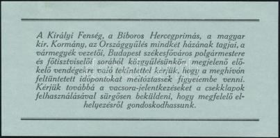 1937 Meghívó a Baross Szövetség közgyűlésére, nyomtatott aláírásokkal