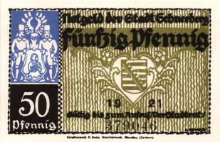 Német Birodalom/Weimari Köztársaság/ Schneeberg 1921. 50Pf(6x) 6klf db, teljes sor T:I