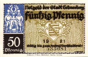 Német Birodalom/Weimari Köztársaság/ Schneeberg 1921. 50Pf(6x) 6klf db, teljes sor T:I